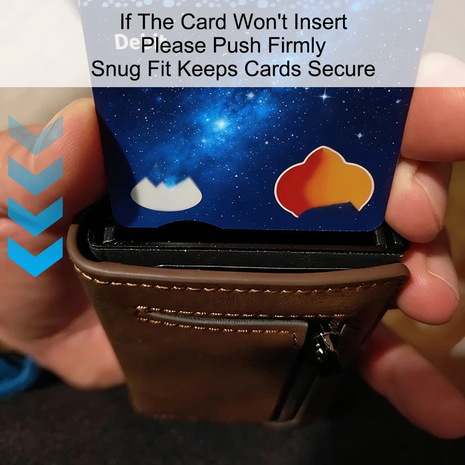 Portafoglio Uomo in Pelle PU - Multiscomparto Nero con Portamonete