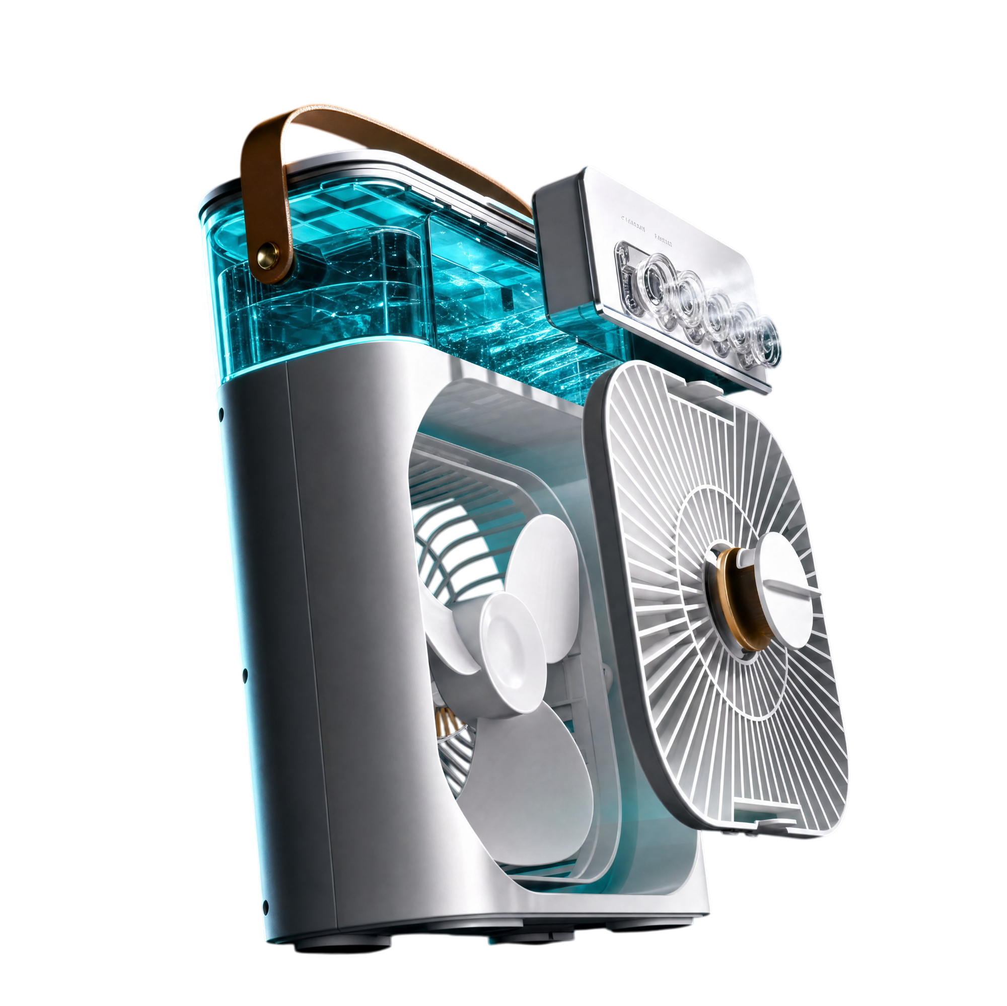Ventilatore Umidificatore con Luce LED – Raffreddatore d'Aria Portatile USB
