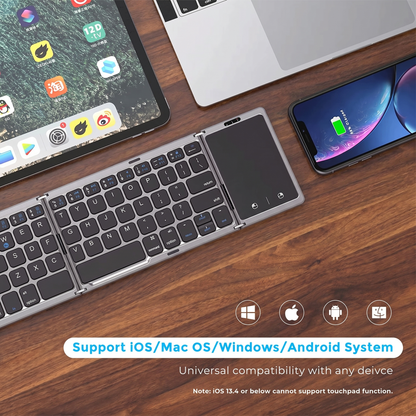 Tastiera Bluetooth Pieghevole | – PC, Mac, iOS, Android