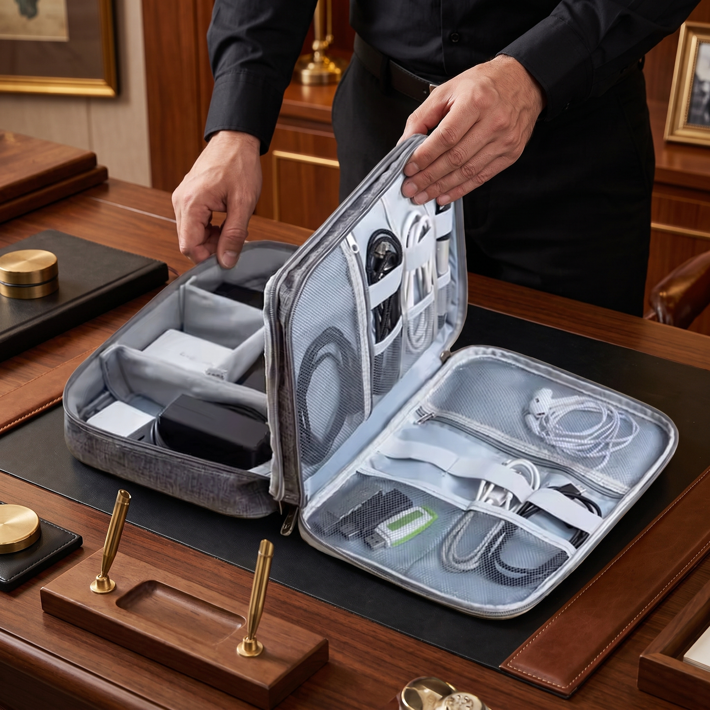 Organizer Cavi Tech – Borsa Impermeabile per Accessori Digitali
