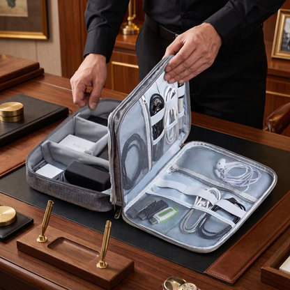 Organizer Cavi Tech – Borsa Impermeabile per Accessori Digitali