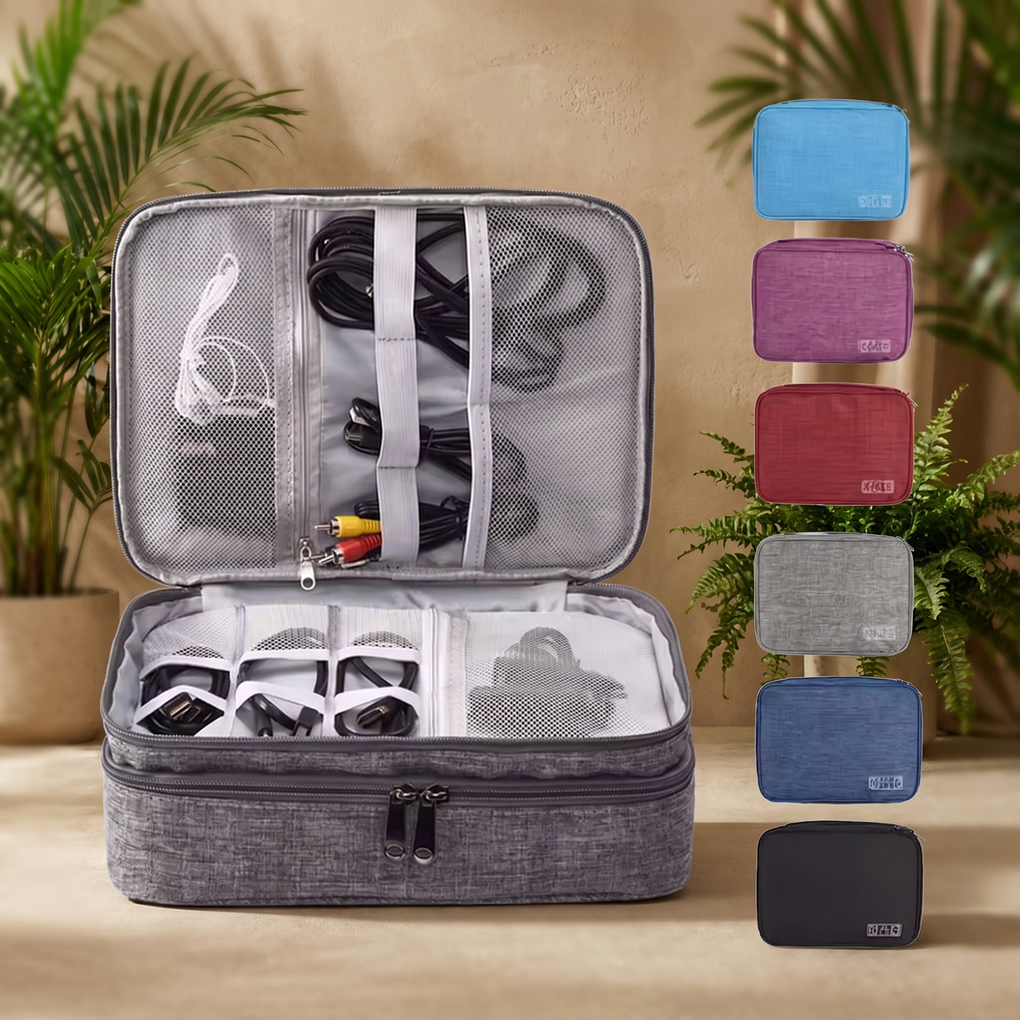 Organizer Cavi Tech – Borsa Impermeabile per Accessori Digitali