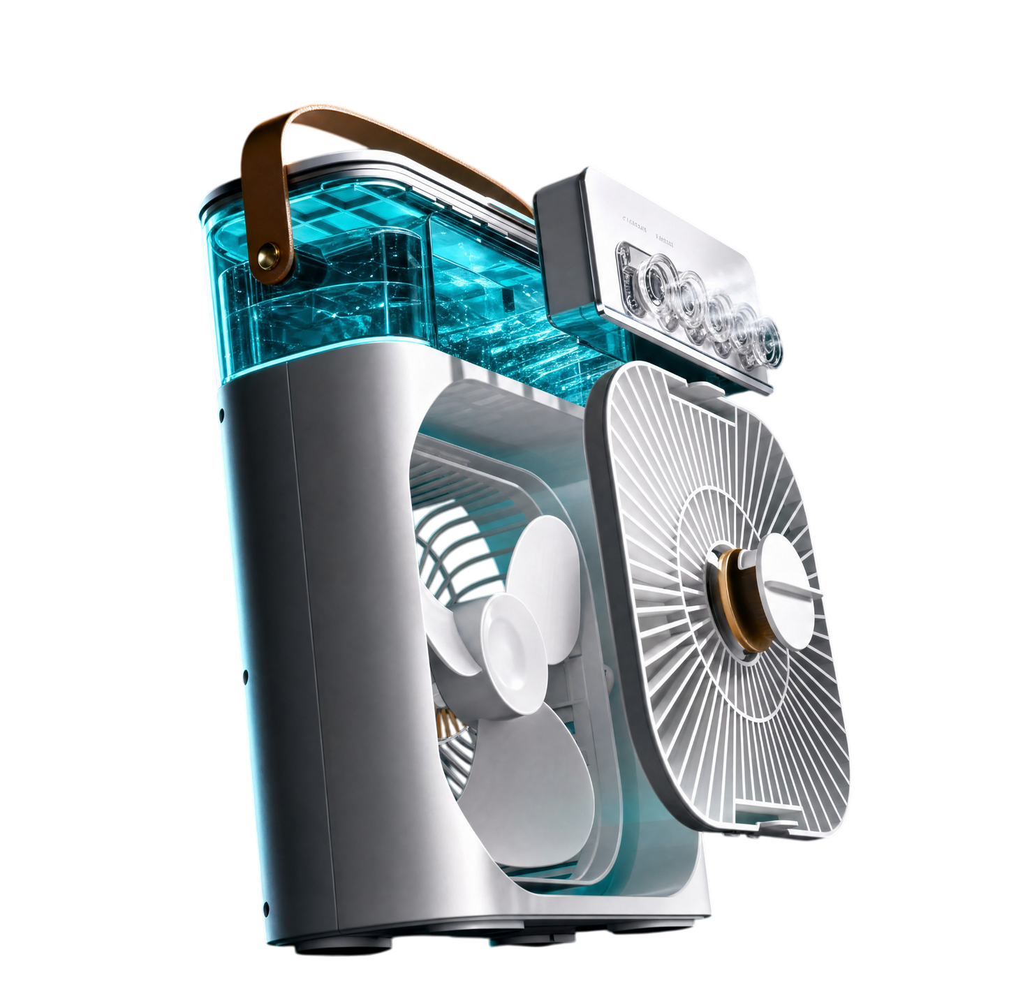 Ventilatore da Scrivania Umidificatore con Luce LED – Raffreddatore d'Aria Portatile USB