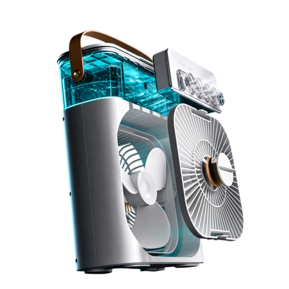 Ventilatore da Scrivania Umidificatore con Luce LED – Raffreddatore d'Aria Portatile USB